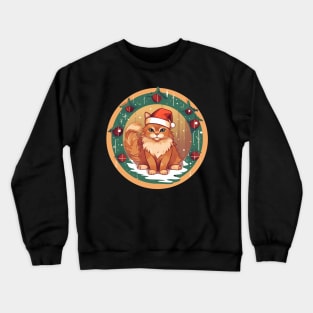 Somali Cat Xmas, Love Cats Crewneck Sweatshirt